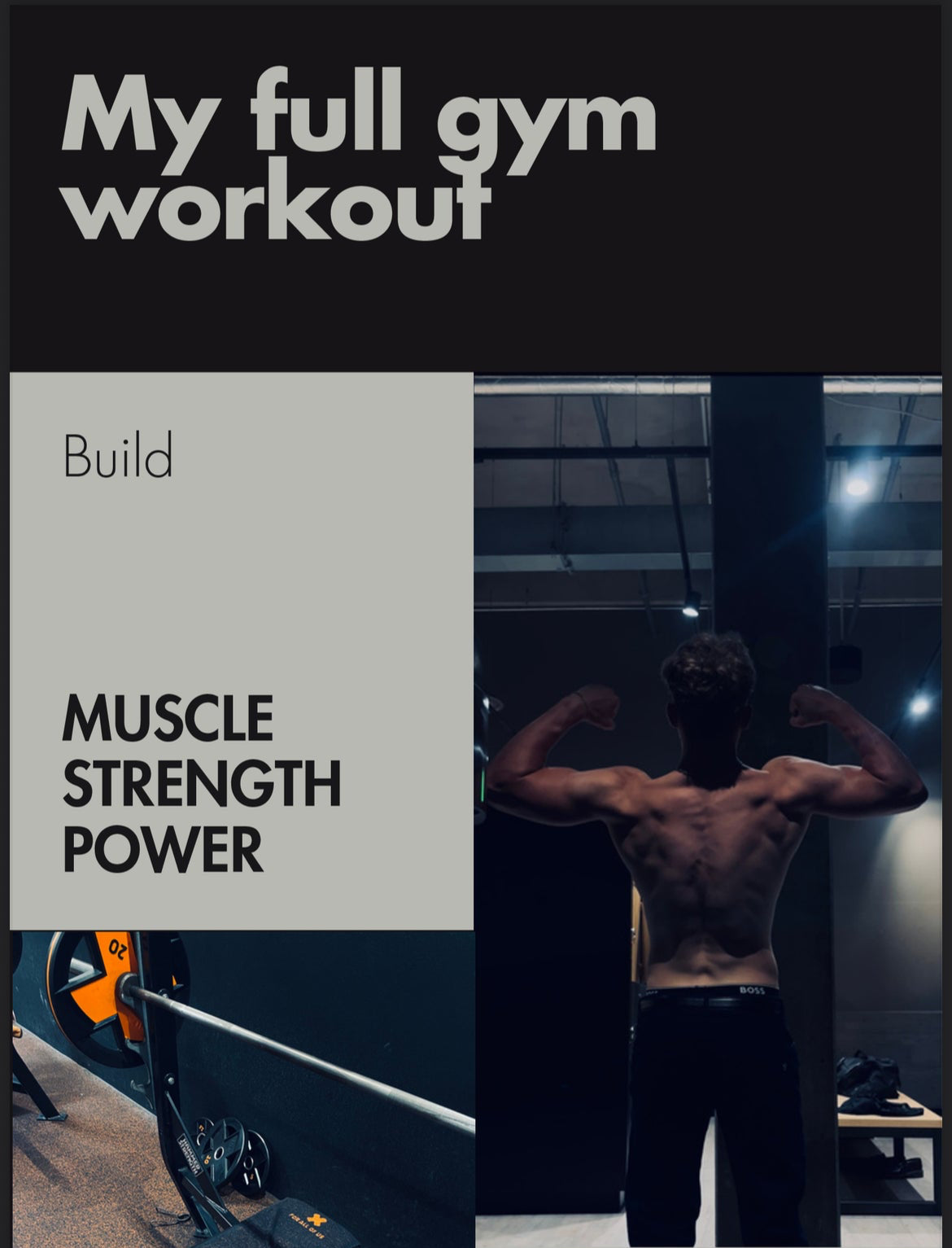 My full gym workout plan