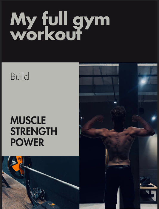 My full gym workout plan